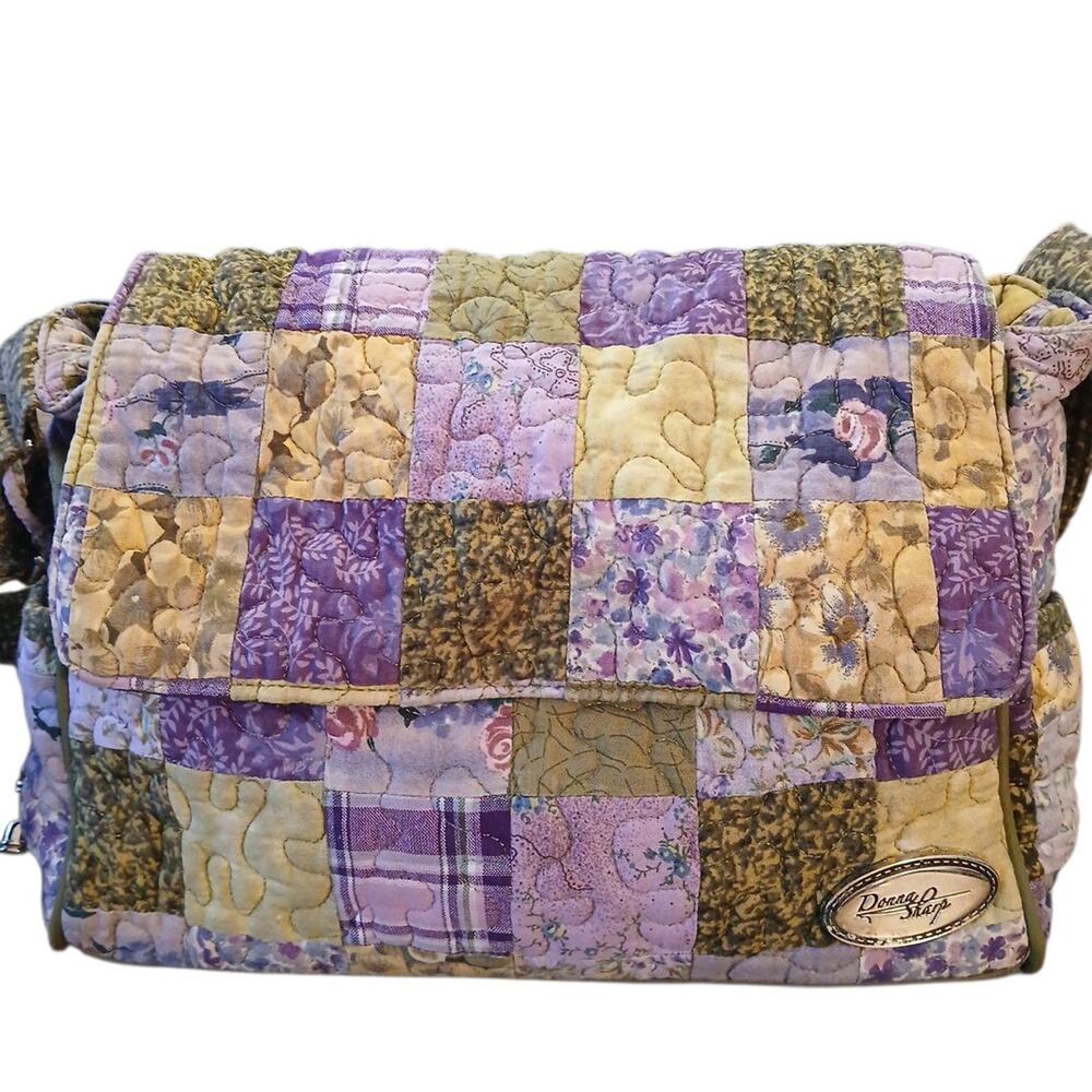 Donna Sharp Quilted Patchwork Cottagecore Purple … - image 2
